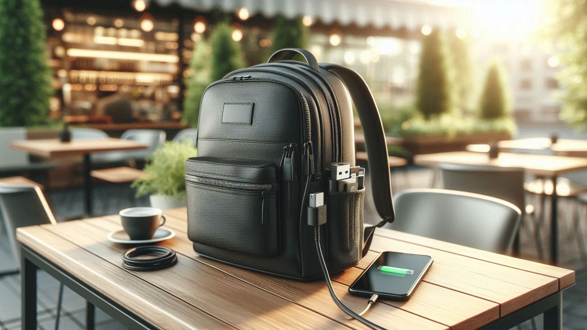 Choose a Backpack with Built-in USB Ports